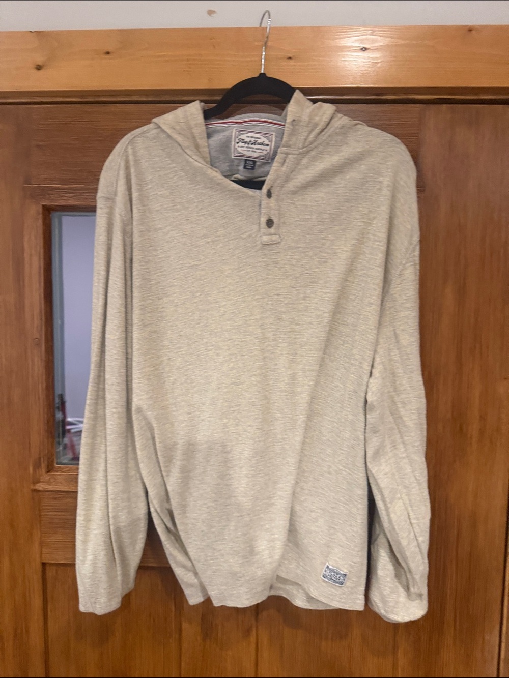Classic Men's Hooded Long-Sleeve Pullover - Cream xxl hoodie